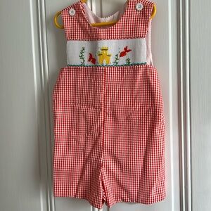 Boys size 5 smocked beach romper